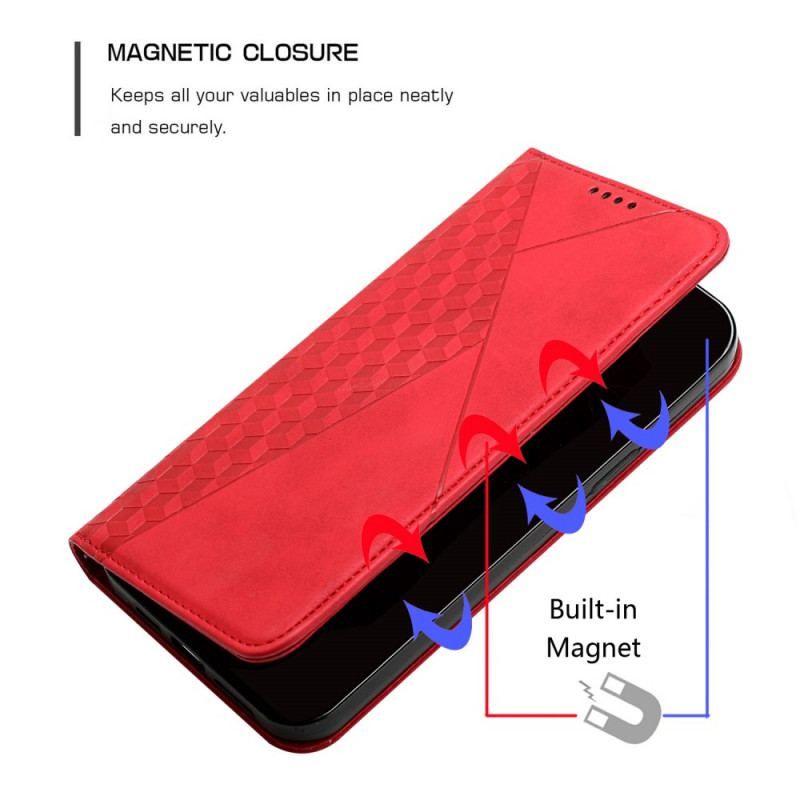 Flip Cover Samsung Galaxy A12 / M12 Effet Cuir Géo