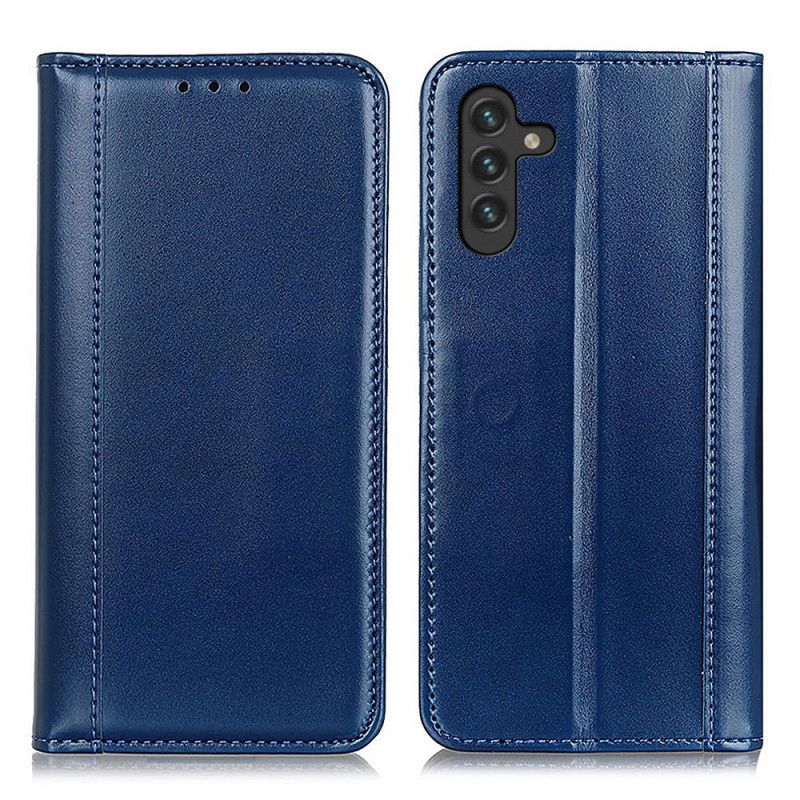 Flip Cover Samsung Galaxy A13 5G Cuir Fendu Brillant