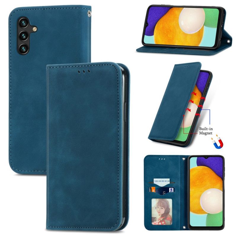 Flip Cover Samsung Galaxy A13 5G Skin-touch Design Vintage