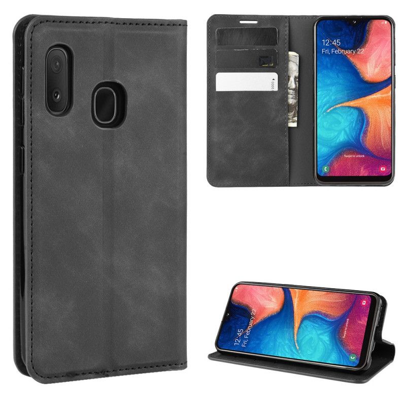 Flip Cover Samsung Galaxy A20e Effet Cuir Chic