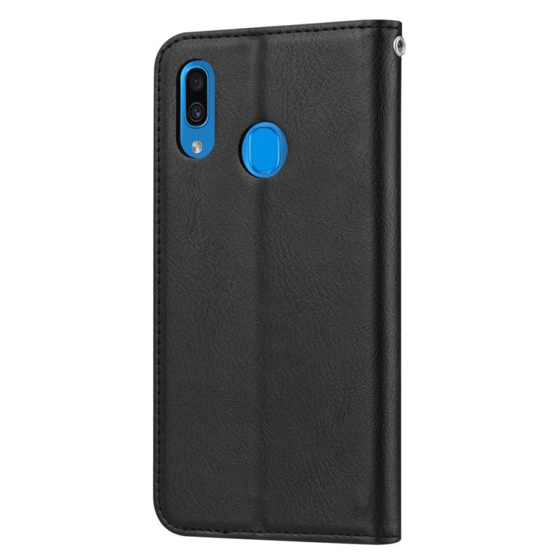 Flip Cover Samsung Galaxy A20e Simili Cuir Porte-cartes