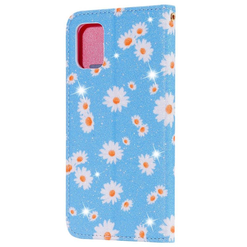 Flip Cover Samsung Galaxy A31 Simili Cuir Marguerites