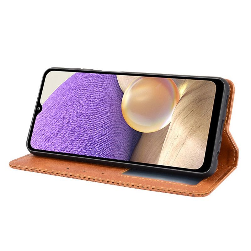 Flip Cover Samsung Galaxy A32 5g Effet Cuir Vintage Stylisé