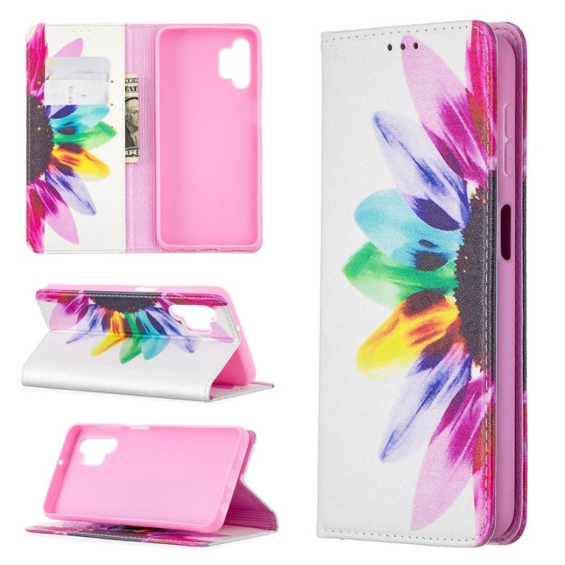 Flip Cover Samsung Galaxy A32 5g Fleur Aquarelle