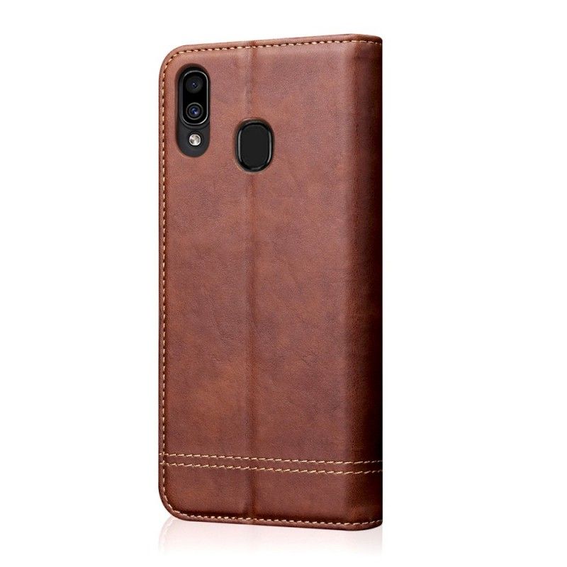 Flip Cover Samsung Galaxy A40 Effet Cuir Coutures