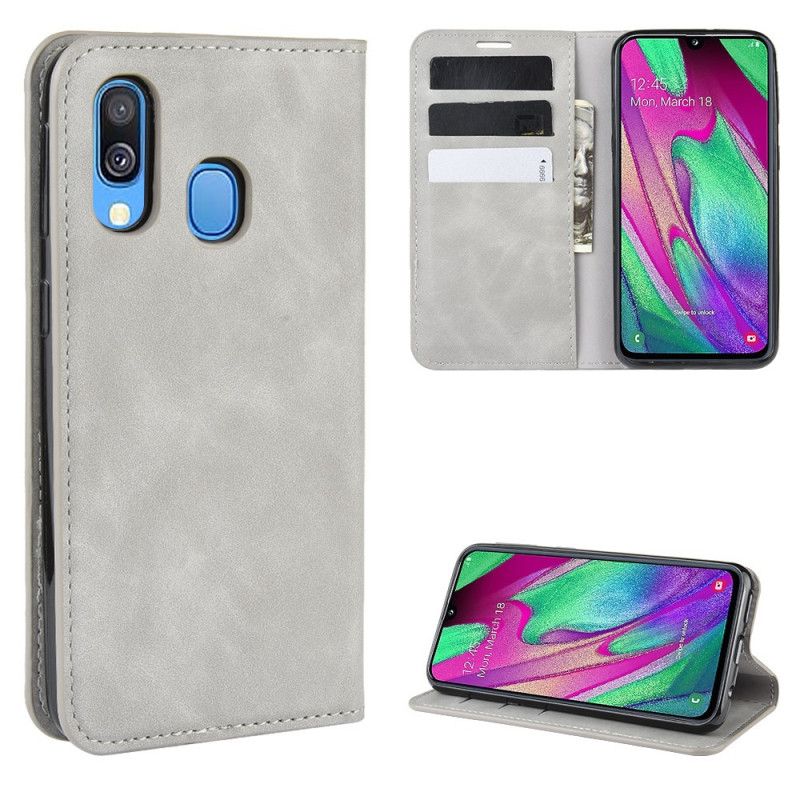 Flip Cover Samsung Galaxy A40 Effet Cuir Douceur