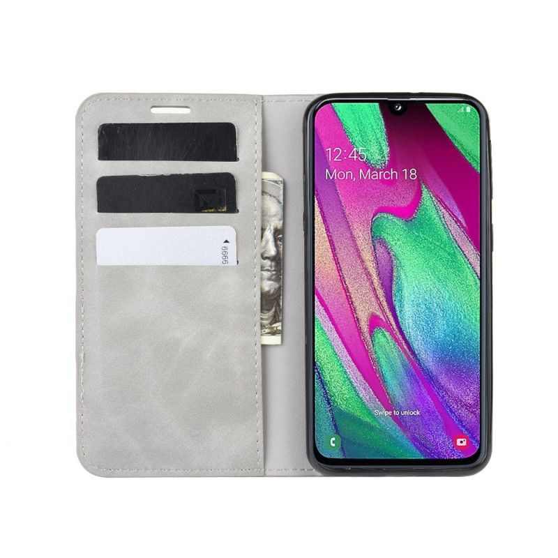 Flip Cover Samsung Galaxy A40 Effet Cuir Douceur