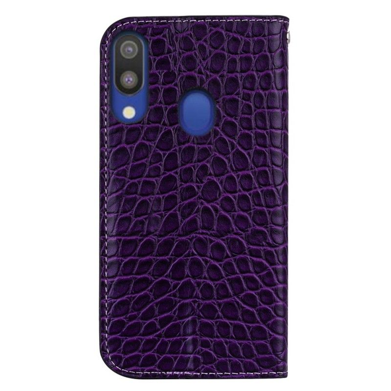 Flip Cover Samsung Galaxy A40 Effet Peau De Crocodile Et Paillettes