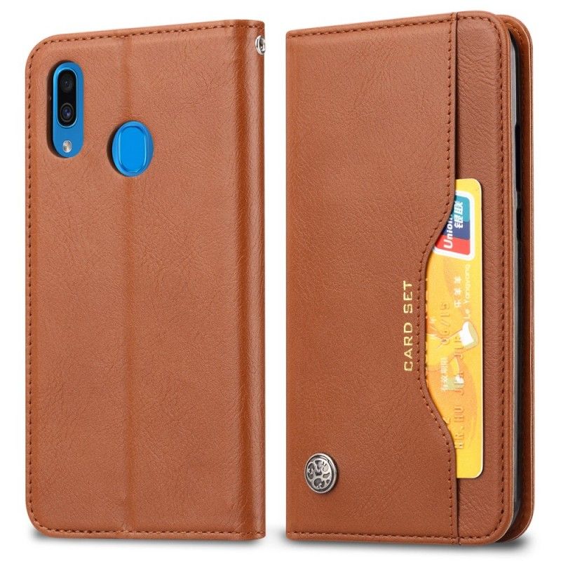 Flip Cover Samsung Galaxy A40 Simili Cuir Porte-cartes