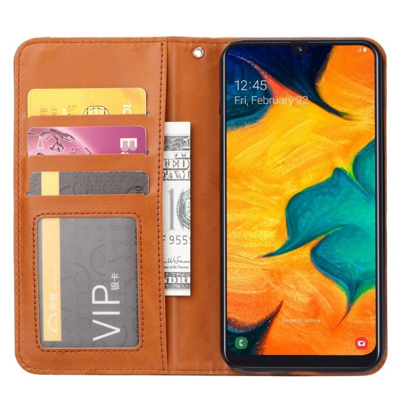 Flip Cover Samsung Galaxy A40 Simili Cuir Porte-cartes