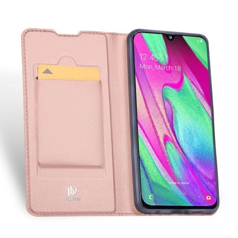 Flip Cover Samsung Galaxy A40 Skin Pro Dux Ducis