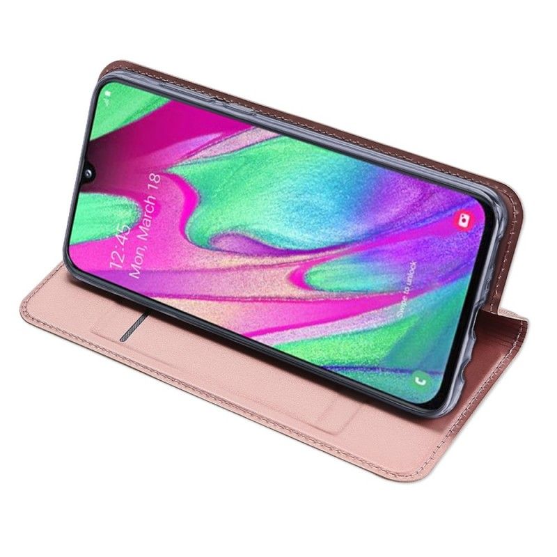 Flip Cover Samsung Galaxy A40 Skin Pro Dux Ducis