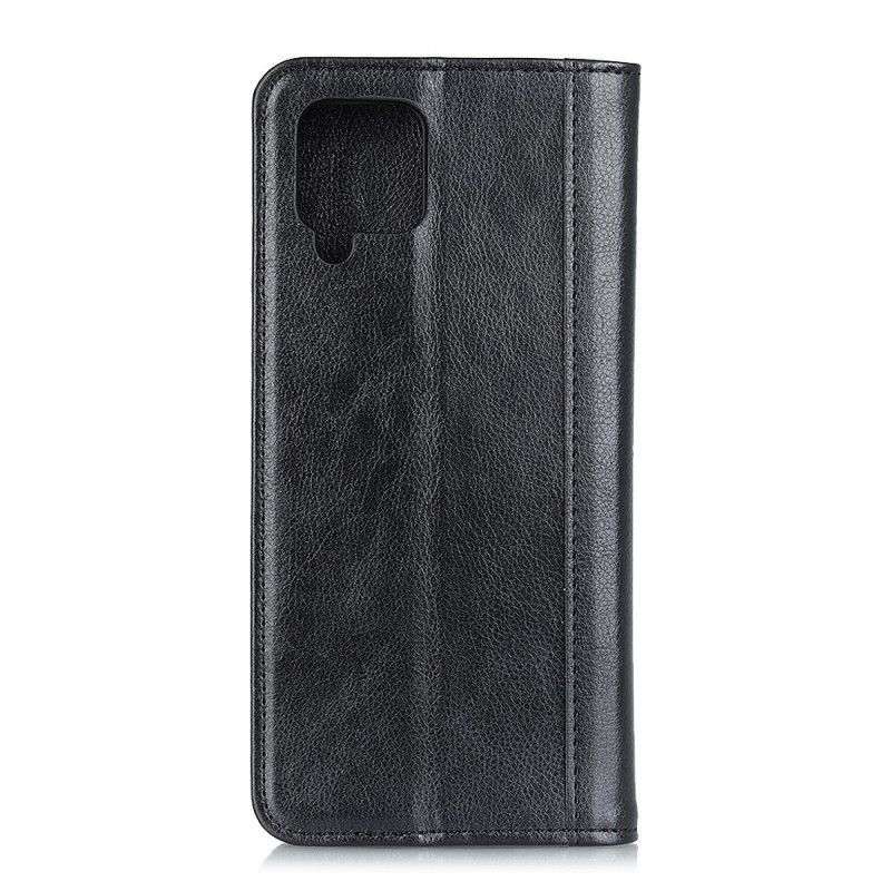 Flip Cover Samsung Galaxy A42 5g Cuir Litchi Fendu Élégance