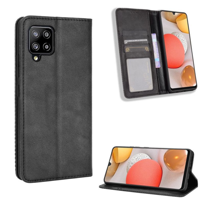 Flip Cover Samsung Galaxy A42 5g Effet Cuir Vintage Stylisé