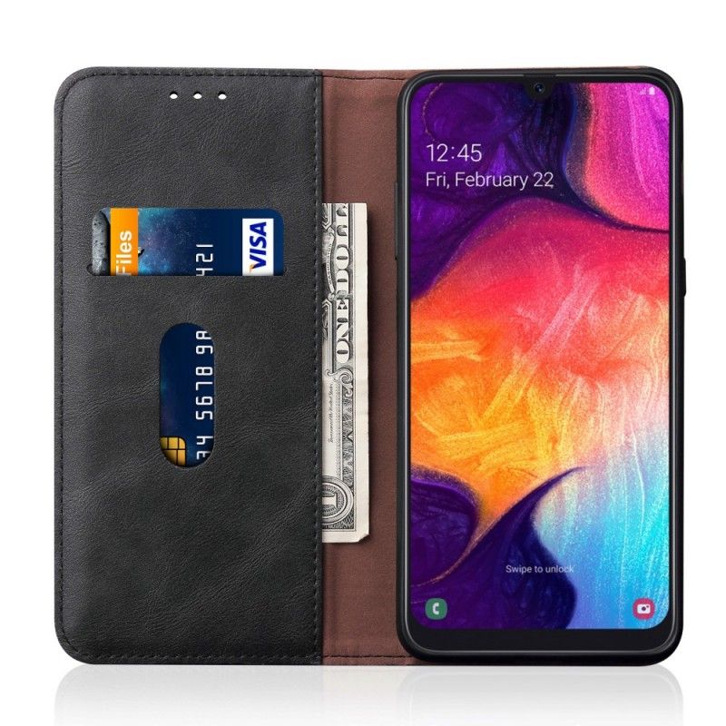 Flip Cover Samsung Galaxy A50 Effet Cuir Coutures