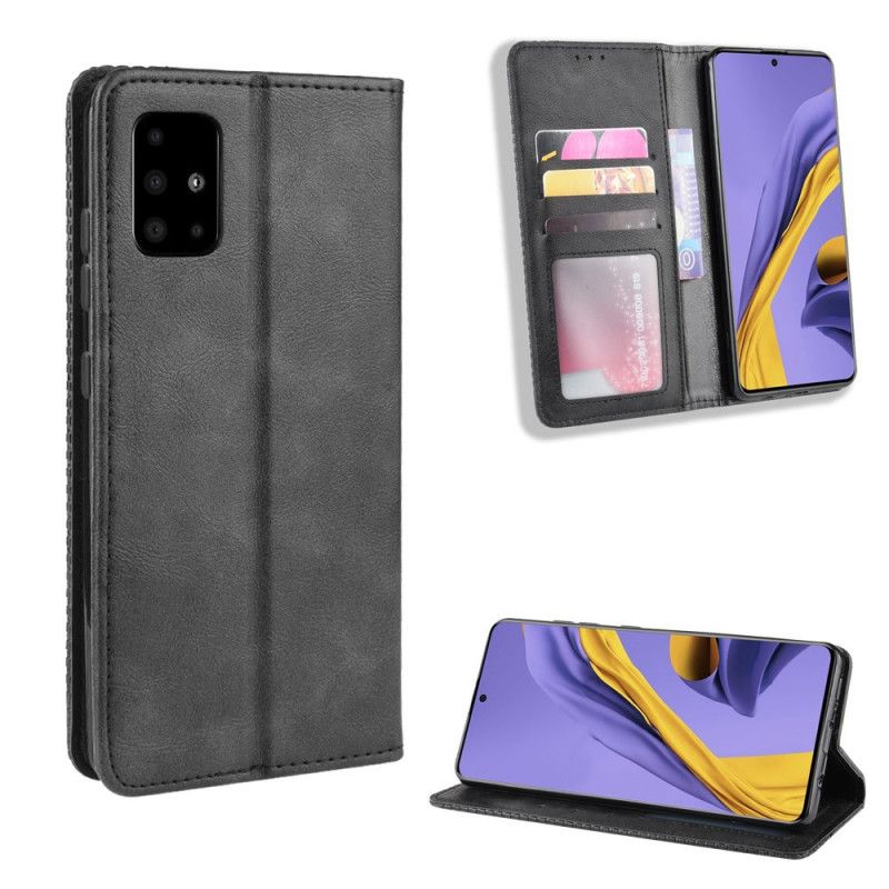 Flip Cover Samsung Galaxy A51 5g Effet Cuir Vintage Stylisé