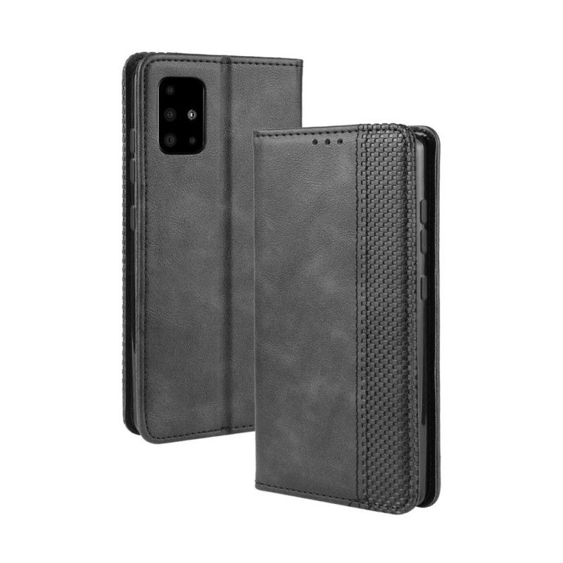 Flip Cover Samsung Galaxy A51 5g Effet Cuir Vintage Stylisé