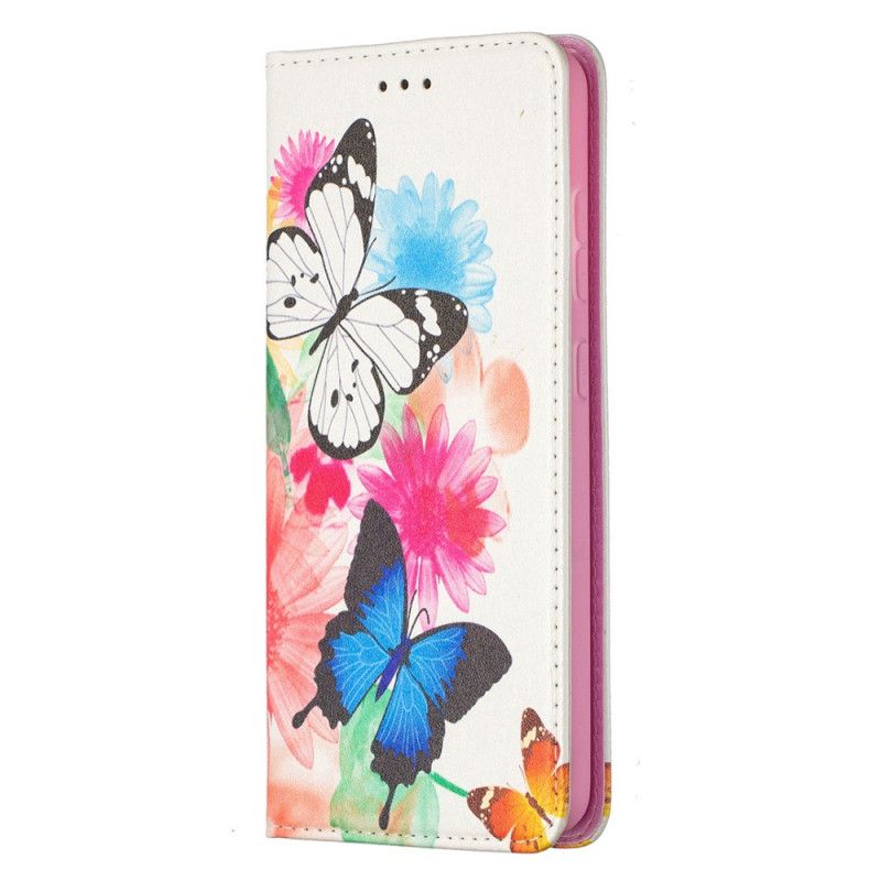 Flip Cover Samsung Galaxy A52 4g / A52 5g Papillons Colorés