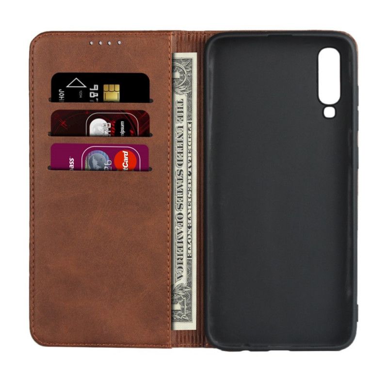 Flip Cover Samsung Galaxy A70 Style Cuir Sobriété