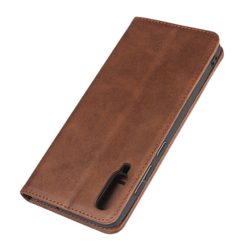 Flip Cover Samsung Galaxy A70 Style Cuir Sobriété