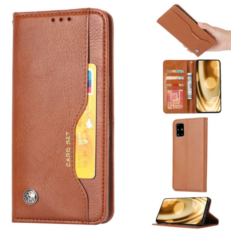 Flip Cover Samsung Galaxy A71 Simili Cuir Porte-cartes