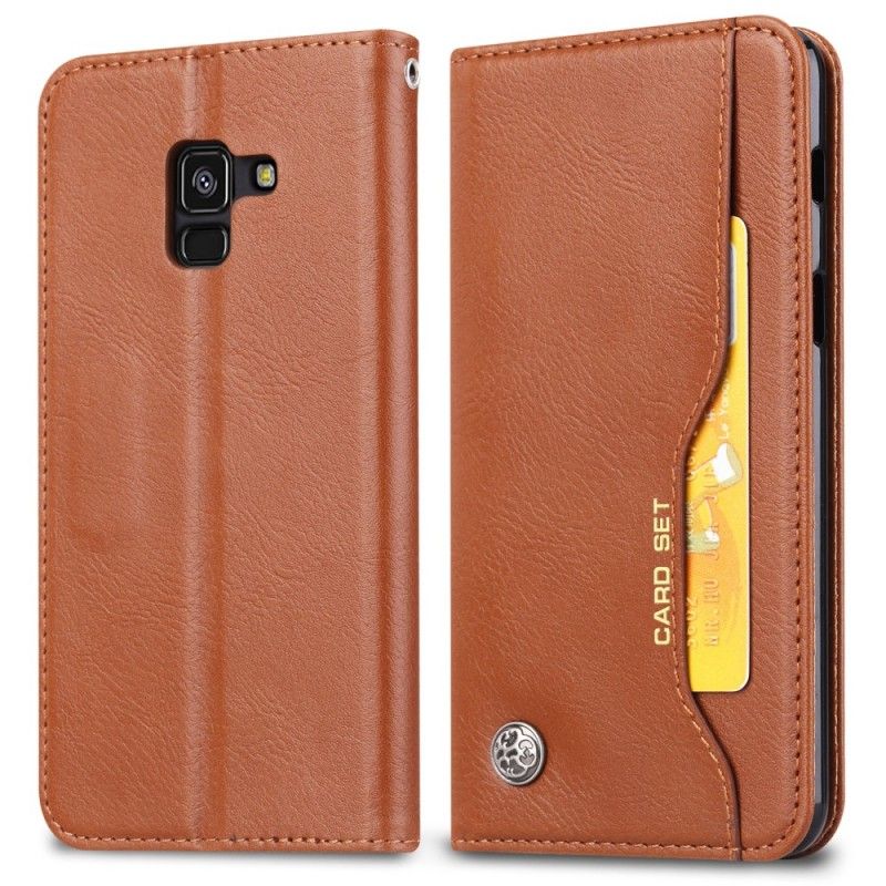 Flip Cover Samsung Galaxy A8 Simili Cuir Porte-cartes