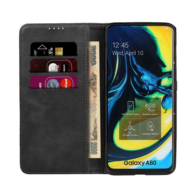 Flip Cover Samsung Galaxy A90 / A80 Simili Cuir Coutures