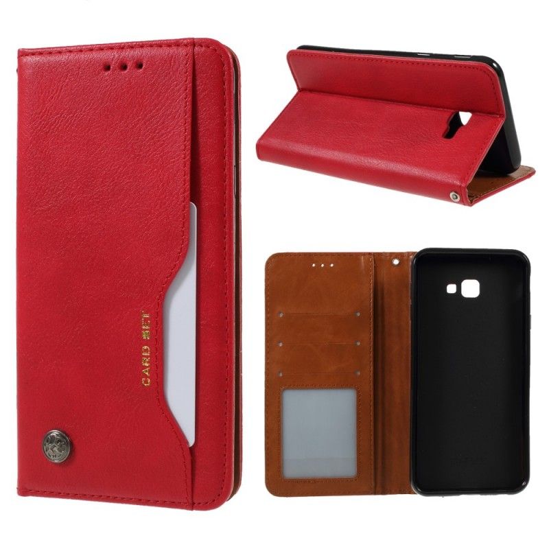 Flip Cover Samsung Galaxy J4 Plus Simili Cuir Porte-cartes