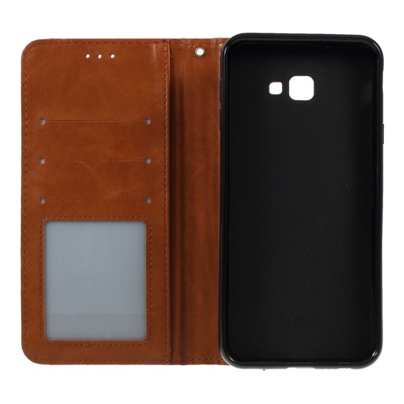 Flip Cover Samsung Galaxy J4 Plus Simili Cuir Porte-cartes