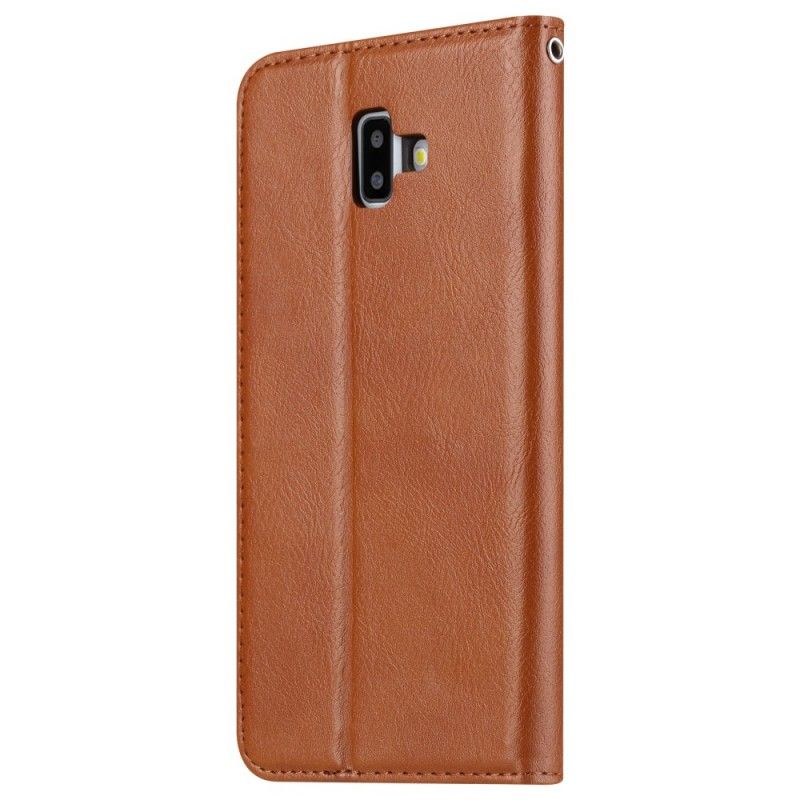 Flip Cover Samsung Galaxy J6 Plus Simili Cuir Porte-cartes