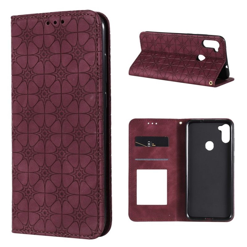 Flip Cover Samsung Galaxy M11 Fleurs Baroques