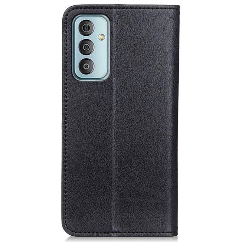 Flip Cover Samsung Galaxy M13 Cuir Fendu Litchi