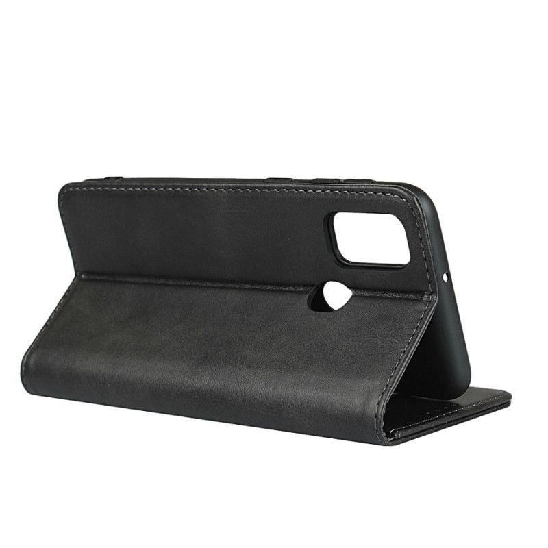 Flip Cover Samsung Galaxy M21 Cuir Fendu Élégance