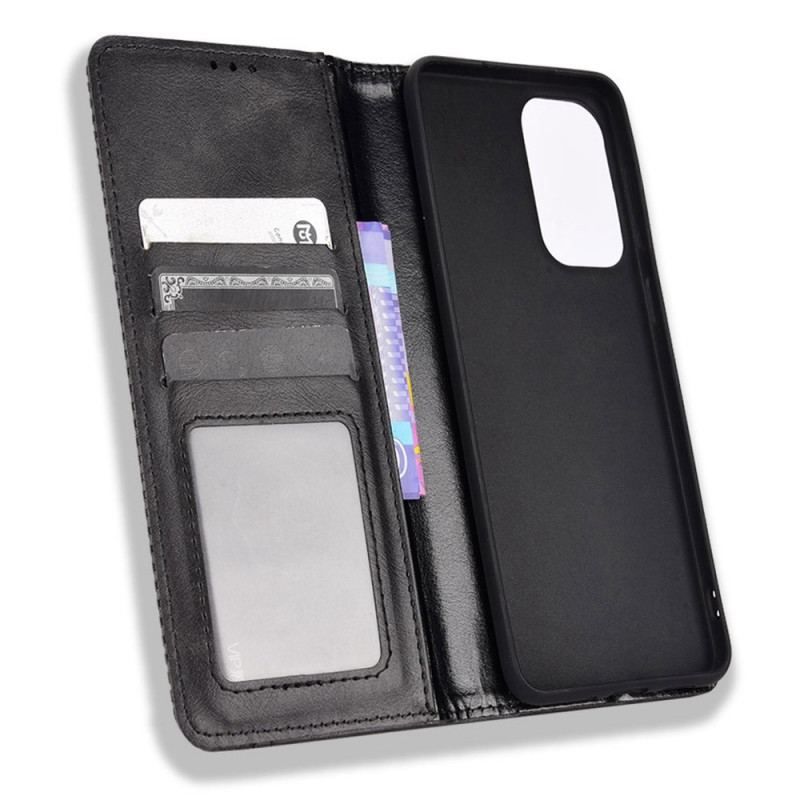 Flip Cover Samsung Galaxy M23 5G Effet Cuir Vintage Stylisé