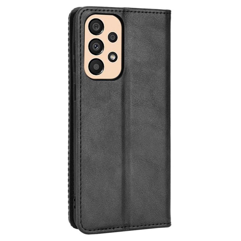 Flip Cover Samsung Galaxy M23 5G Effet Cuir Vintage Stylisé