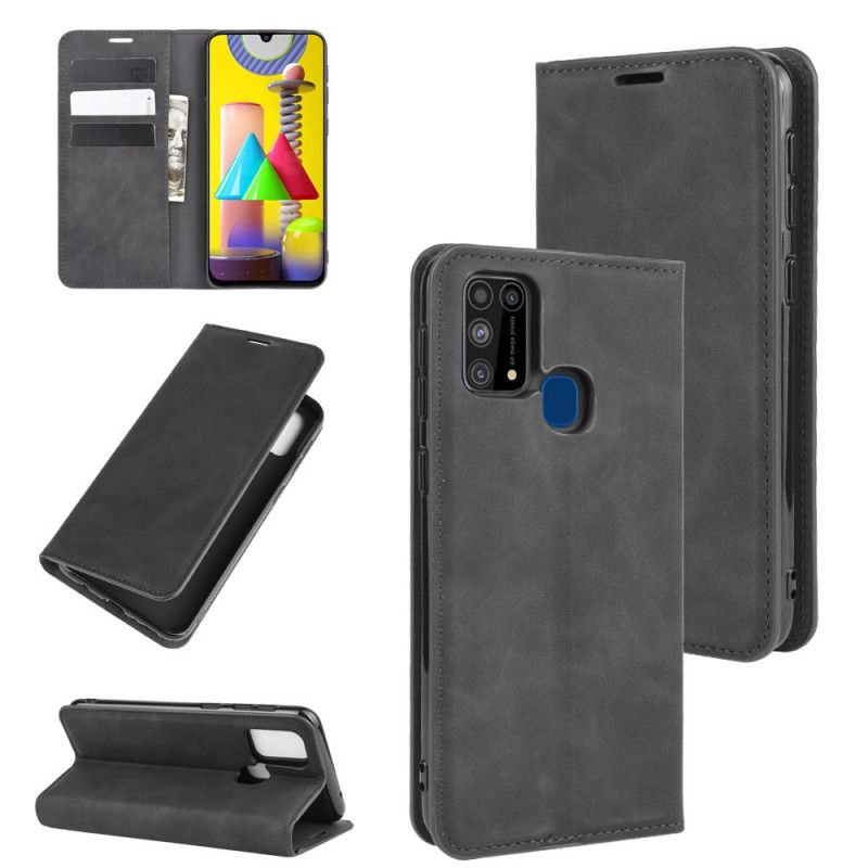 Flip Cover Samsung Galaxy M31 Effet Cuir Douceur