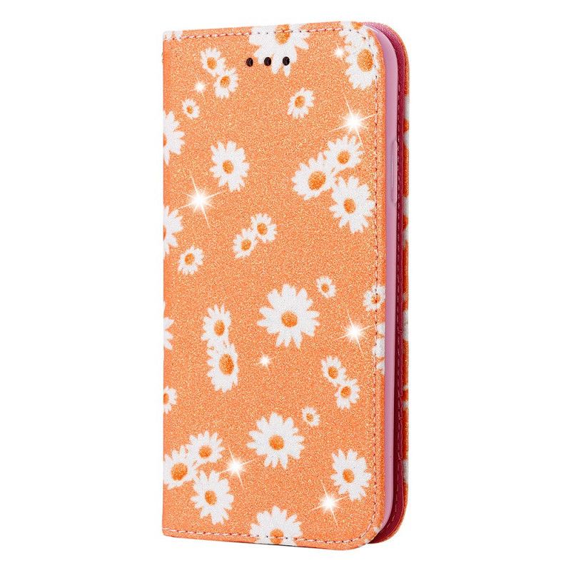 Flip Cover Samsung Galaxy M31 Simili Cuir Marguerites