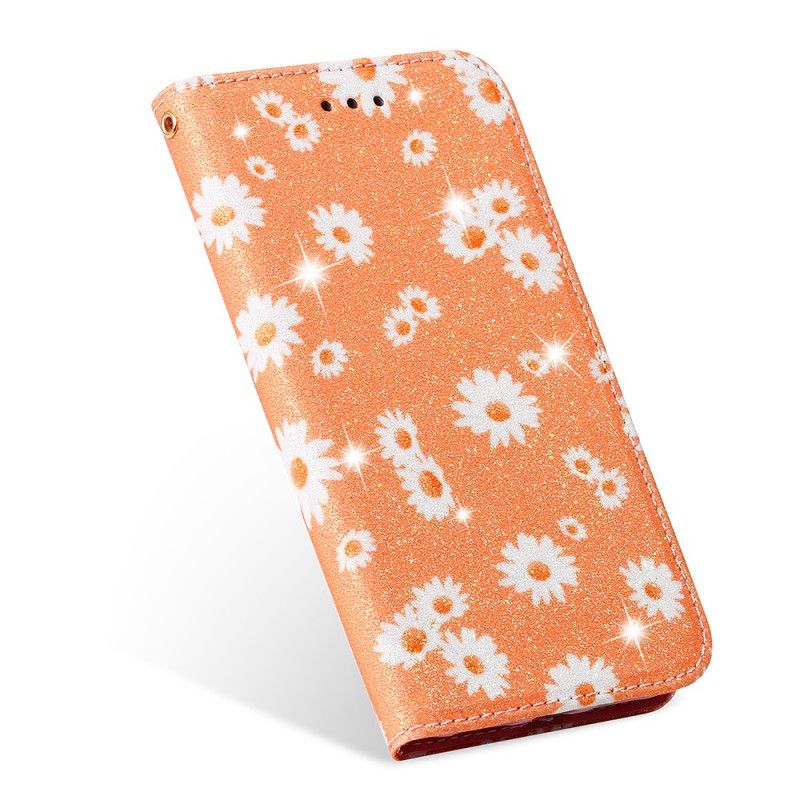 Flip Cover Samsung Galaxy M31 Simili Cuir Marguerites