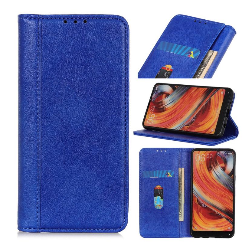 Flip Cover Samsung Galaxy M32 Cuir Litchi Fendu Élégance