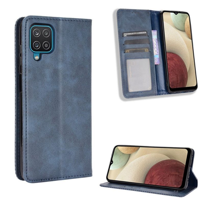 Flip Cover Samsung Galaxy M32 Effet Cuir Vintage Stylisé