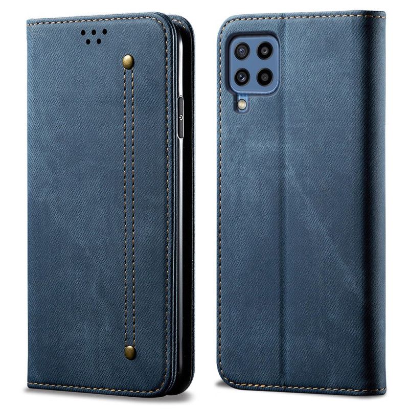 Flip Cover Samsung Galaxy M32 Tissu Jeans