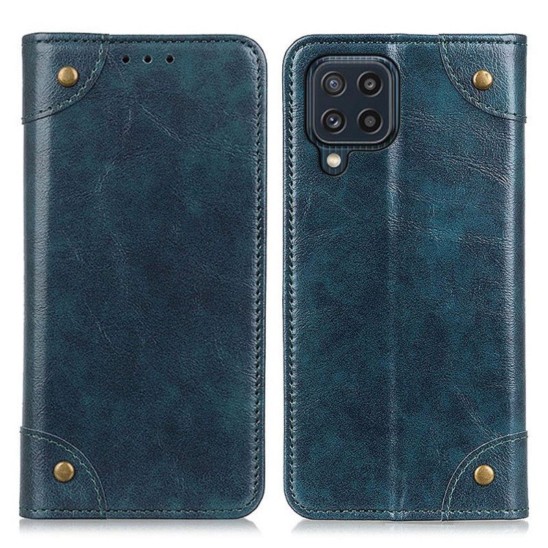 Flip Cover Samsung Galaxy M32 Version Rivets Vintage