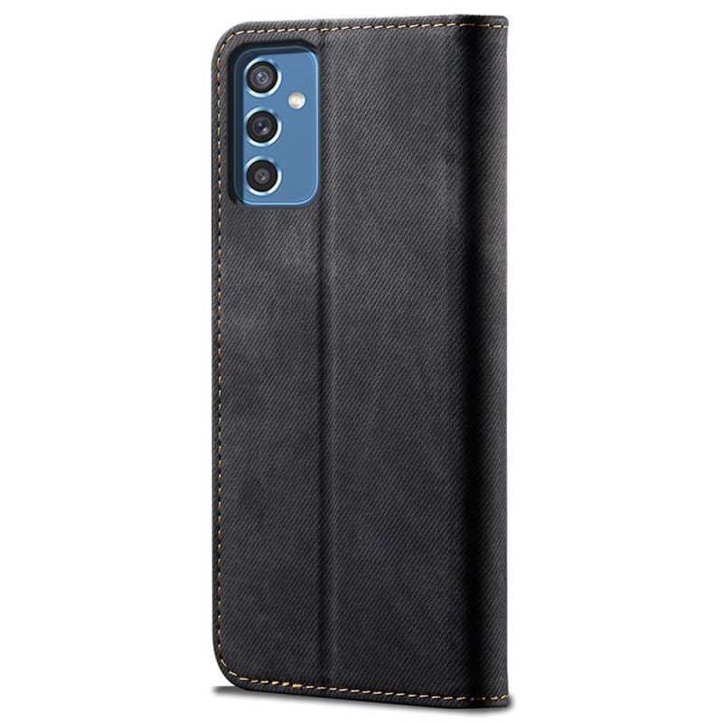 Flip Cover Samsung Galaxy M52 5G Tissu Jeans