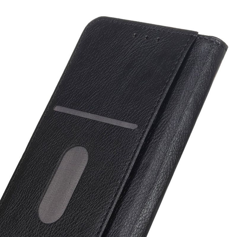 Flip Cover Samsung Galaxy Note 10 Lite Cuir Litchi Fendu Élégance