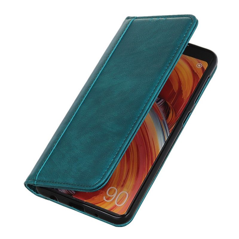 Flip Cover Samsung Galaxy Note 10 Plus Cuir Litchi Fendu Élégance