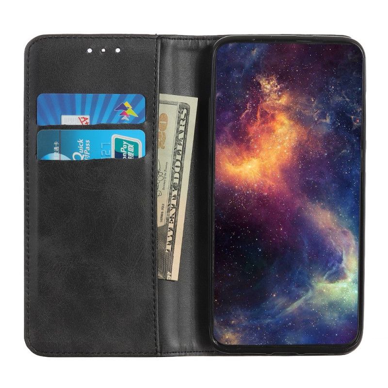 Flip Cover Samsung Galaxy Note 20 Cuir Fendu Élégance