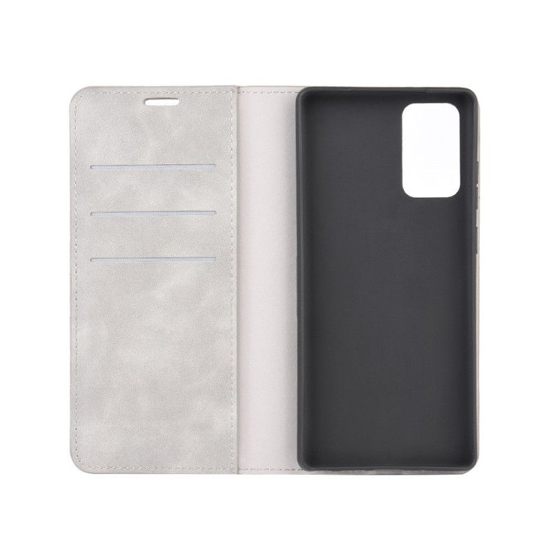 Flip Cover Samsung Galaxy Note 20 Effet Cuir Douceur