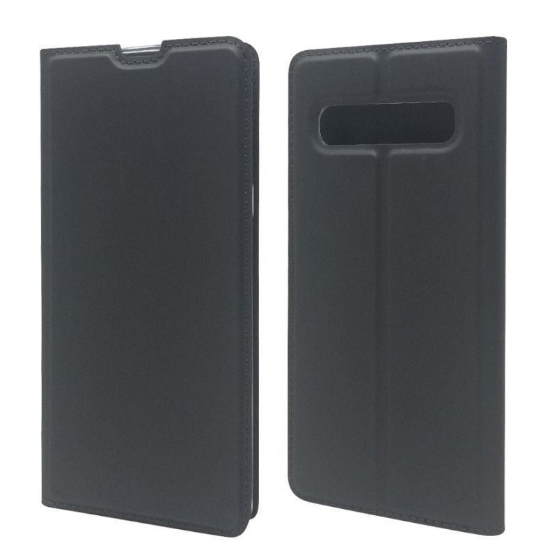 Flip Cover Samsung Galaxy S10 5g Effet Cuir Fermoir Magnétique