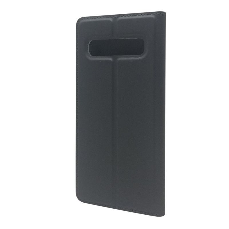 Flip Cover Samsung Galaxy S10 5g Effet Cuir Fermoir Magnétique