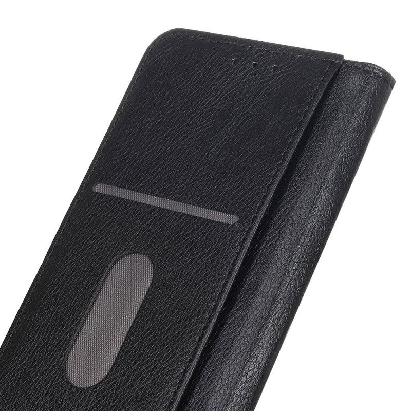 Flip Cover Samsung Galaxy S10 Lite Cuir Litchi Fendu Élégance